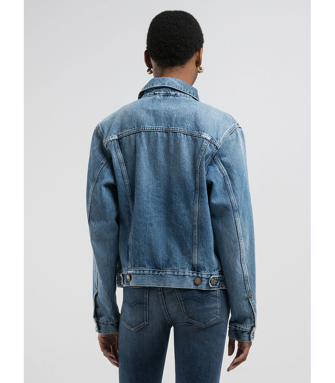 リサイクルインディゴコットンデニムジャケット 詳細画像 ブルー 2